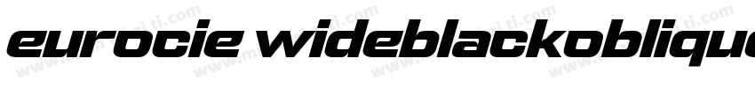 eurocie wideblackoblique字体转换